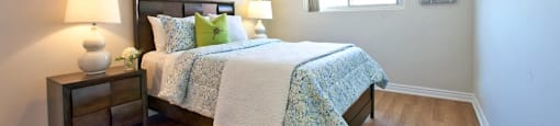 London Road Apartments large, bright bedroom in Sarnia, ON