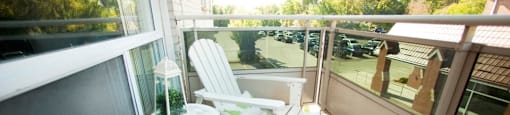 London Road Apartments balcony with view of surrounding area in Sarnia, ON