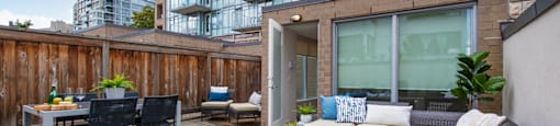 Wesley Place in Vancouver, BC Two bedroom townhouse outdoor patio