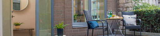 Wesley Place in Vancouver, BC Two bedroom townhouse outdoor patio