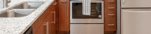Efficient Appliances In Kitchen at Parc on 5th Apartments & Townhomes, American Fork, Utah