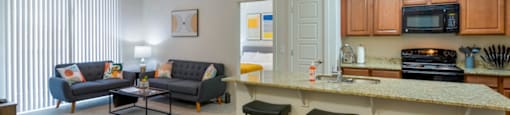 San Moritz Airbnb Open Concept Kitchen and Living Room
