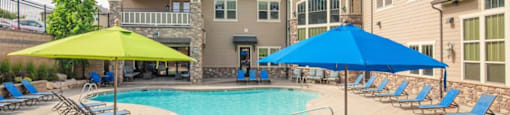 Tables Around Pool at San Moritz