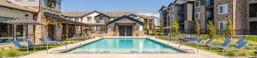 Hot Tub And Swimming Pool at Parc on 5th Apartments & Townhomes, American Fork, UT