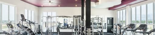 Fully Equipped Fitness Center at Parc West Apartments, Draper