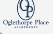 The image is a logo of a company named Oglethorpe Place Apartments.