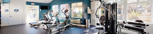 the gym at the owners home at The Marquee Apartments, California