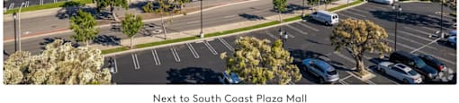 a rendering of the northeast corner of south coast plaza mall