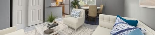 living room at Nottingham Place Apartments