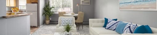 a spacious living room in 44110