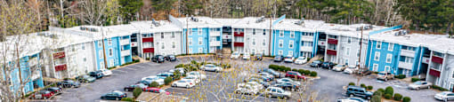 Aerial View Of Parking And Surroundings at Elite At Lakeview, Georgia, 30337