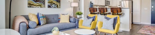 Living And Kitchen at The Zeller, Salt Lake City, UT