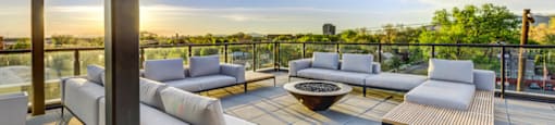 Rooftop Lounge Area at The Zeller, Salt Lake City, UT, 84115