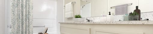 bathroom with toilet and shower at Azul Apartments, Hemet, CA, 92545