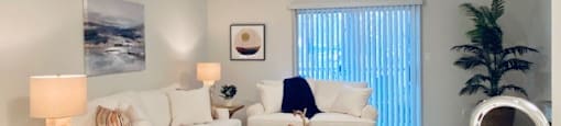 living room at Mainstreet Apartments, Clearwater, FL, 33756