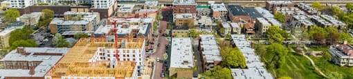 a view of the city from a drone at The Bryant at Oak Park I & II, Oak Park, 60302