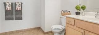 Unfurnished apartment with kitchen lights at Boston Lofts, Wisconsin