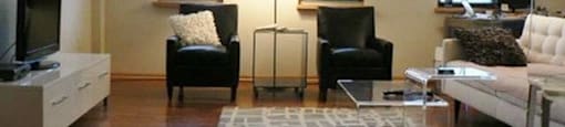 Living room at Boston Lofts, Wisconsin, 53203