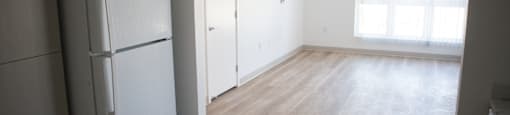 Kitchen to living room transition