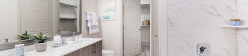 Master Bathroom at Morea Apartments, Florida