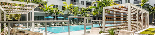 Pool With Lounge at Morea Apartments, Pompano Beach, FL, 33062