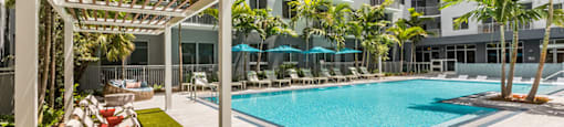 Pool With Cabana at Morea Apartments, Florida