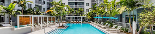 Relaxing Pool at Morea Apartments, Pompano Beach, Florida