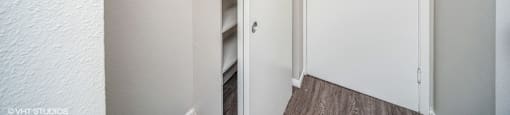 Spacious storage closet by the front door
