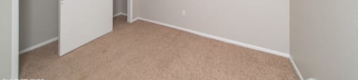 Bedroom with large closets