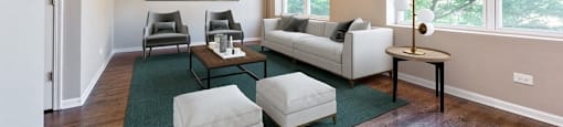 Beautiful floors and large windows