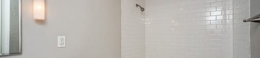 Updated bathroom with tiled shower