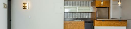 Upscale flooring in the kitchen and living area at Metropolis in Denver, CO