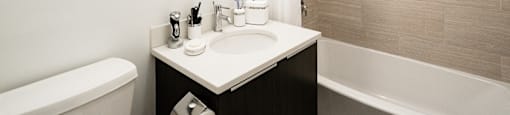 Bathroom at Broadway Place