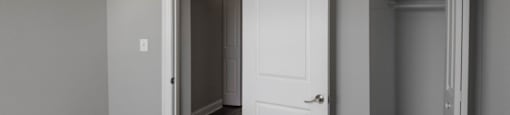 Bedroom one closet and entry