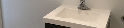 Bathroom with vanity storage