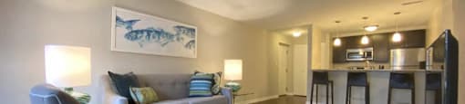 Rich flooring and open layout