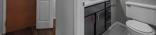 Grey Bathroom with Designer Lighting