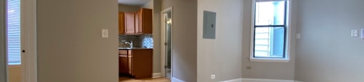 Kitchen located right off the large living room - 1 Bedroom