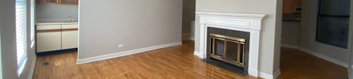 Gorgeous hardwood floors and a fireplace