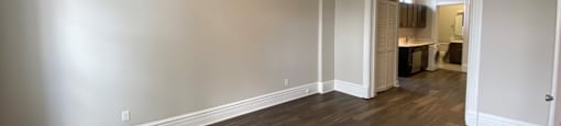 Living room with a ceiling fan