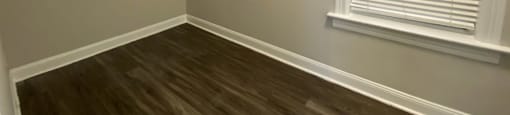 Rich wood flooring throughout
