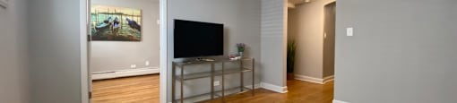 Bedroom located off the living area