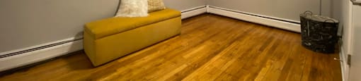 Bedroom with hardwood floors