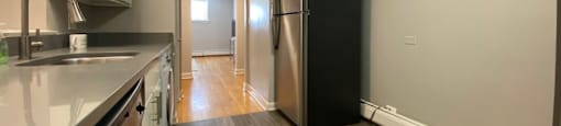 Galley style kitchen