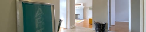 Spacious hallway with access to bedrooms and living room - 2 Bedroom A