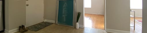 Front entry with first bedroom - 2 Bedroom A