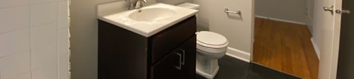 Bathroom with vanity storage - 2 Bedroom B