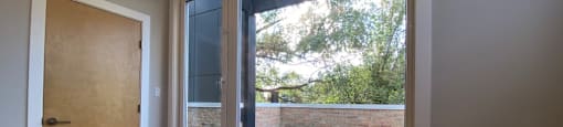 Large window in main bedroom