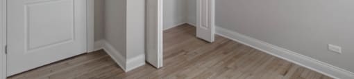 Bedroom three with closet space and a ceiling fan