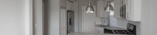 Kitchen with a breakfast bar